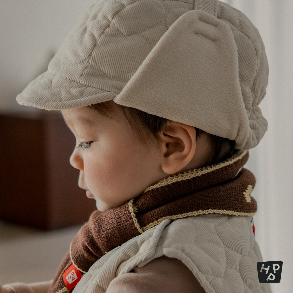 マシュ キルティング 防寒 ベビー キャップ ベビー 赤ちゃん 帽子 キャップ キルティング 3オンス 中綿 コーデュロイ 裏ボア フリース 防寒 暖かい 顔全体 カバー 韓国子供服 キッズ おしゃれ 出産祝い 記念撮影 冬コーデ 秋服 冬服