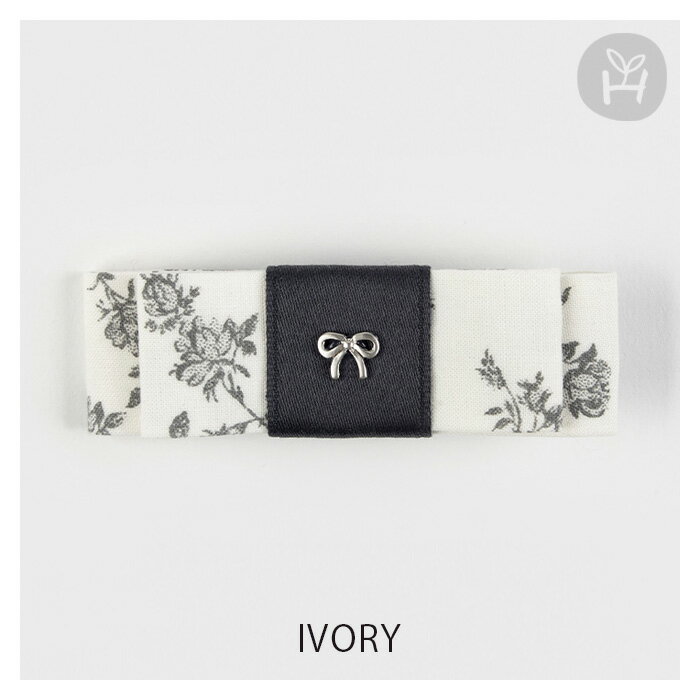 レシア ベビー ヘアクリップ フォーマル エレガンス アイボリー 花柄 黒 リボン ヘアピン リボンピン ヘアアクセサリー 赤ちゃん アクセサリー 髪飾り ベビー アクセサリー 2
