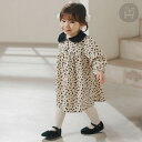 イボンヌ コーデュロイ ベビー ワンピース 花柄 ベージュ ブラック Aライン フォーマル ドレス 赤ちゃん ワンピース ベビーワンピ かわいい カジュアル 冬