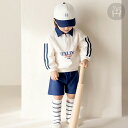 リーガン スリーピース セットアップ ネイビー FEELING Love アイボリー ネイビー バイカラー トレーナー ハーフパンツ 赤ちゃん トップス ボトムス カジュアル スポーツ 部屋着
