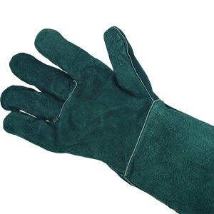 送料無料 腕までしっかりガード 耐熱 セーフティグローブ 溶接 アウトドア バーベキュー (58cm) ペット用にも 愛犬 愛猫 皮革 革製長手袋 安全対策手袋 防熱 耐熱 火傷防止 グリーン 緑 RSL通販格安セール情報 楽天 通販