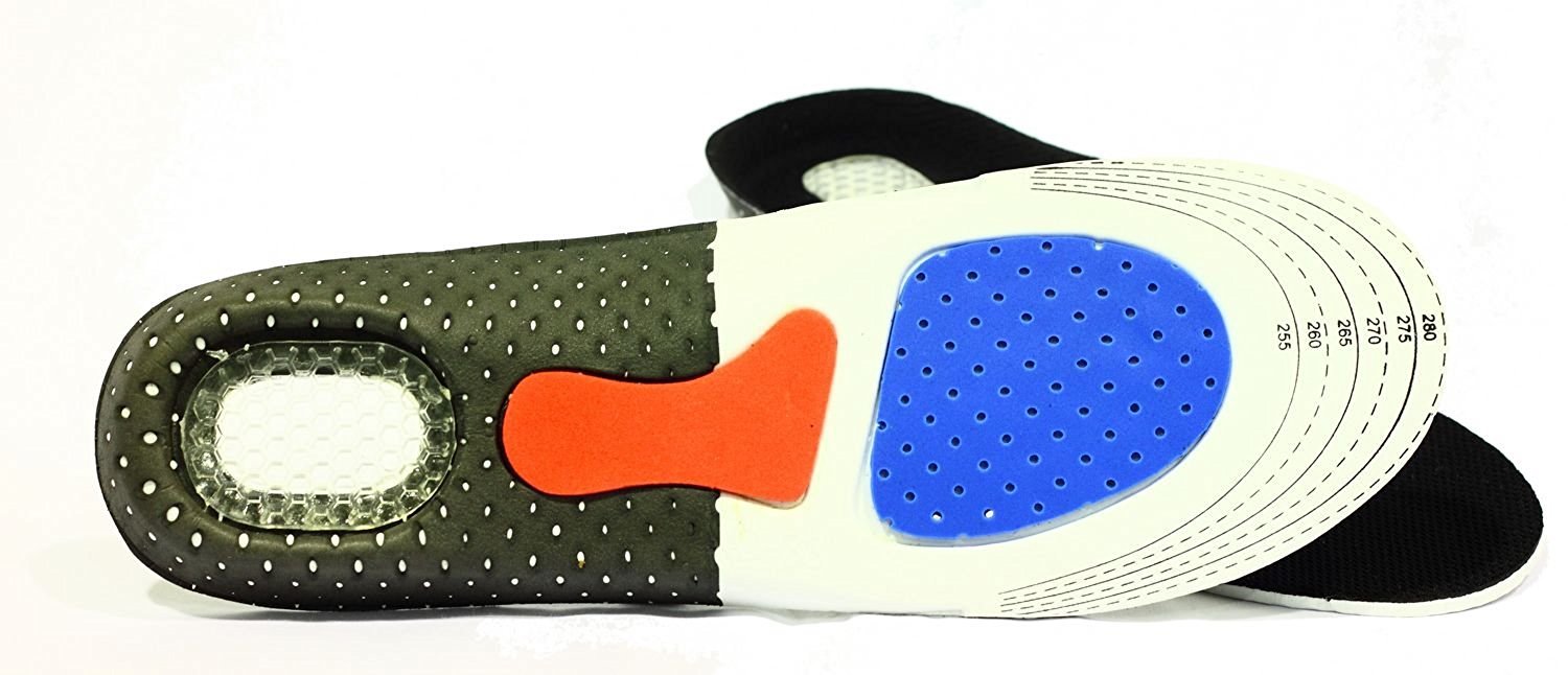 衝撃吸収インソール 防臭中敷き クッション足底筋膜炎 ヘルス 立ち仕事 スポーツ ウォーキング サイズ調整可能 メンズ レディース 男/女性用 22.5〜28....