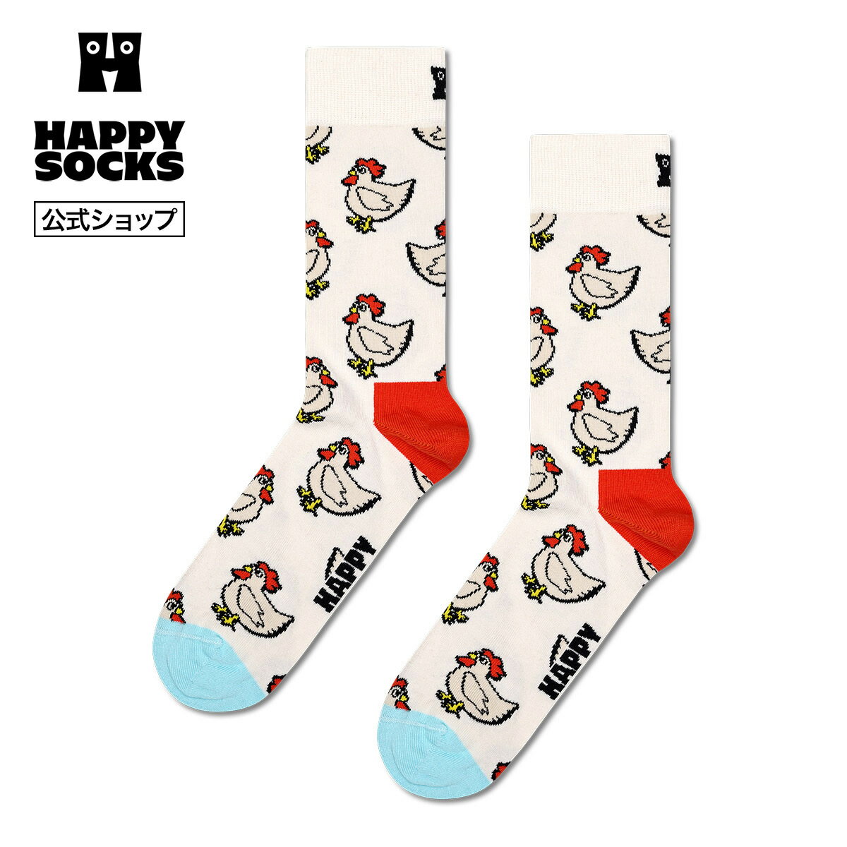 Rakuten - Happy Socks 公式 クルー丈 ソックス ニワトリ / ハッピーソックス ソックス 靴下 メンズ レディース ユニセックス ギフト プレゼント 柄 オシャレ