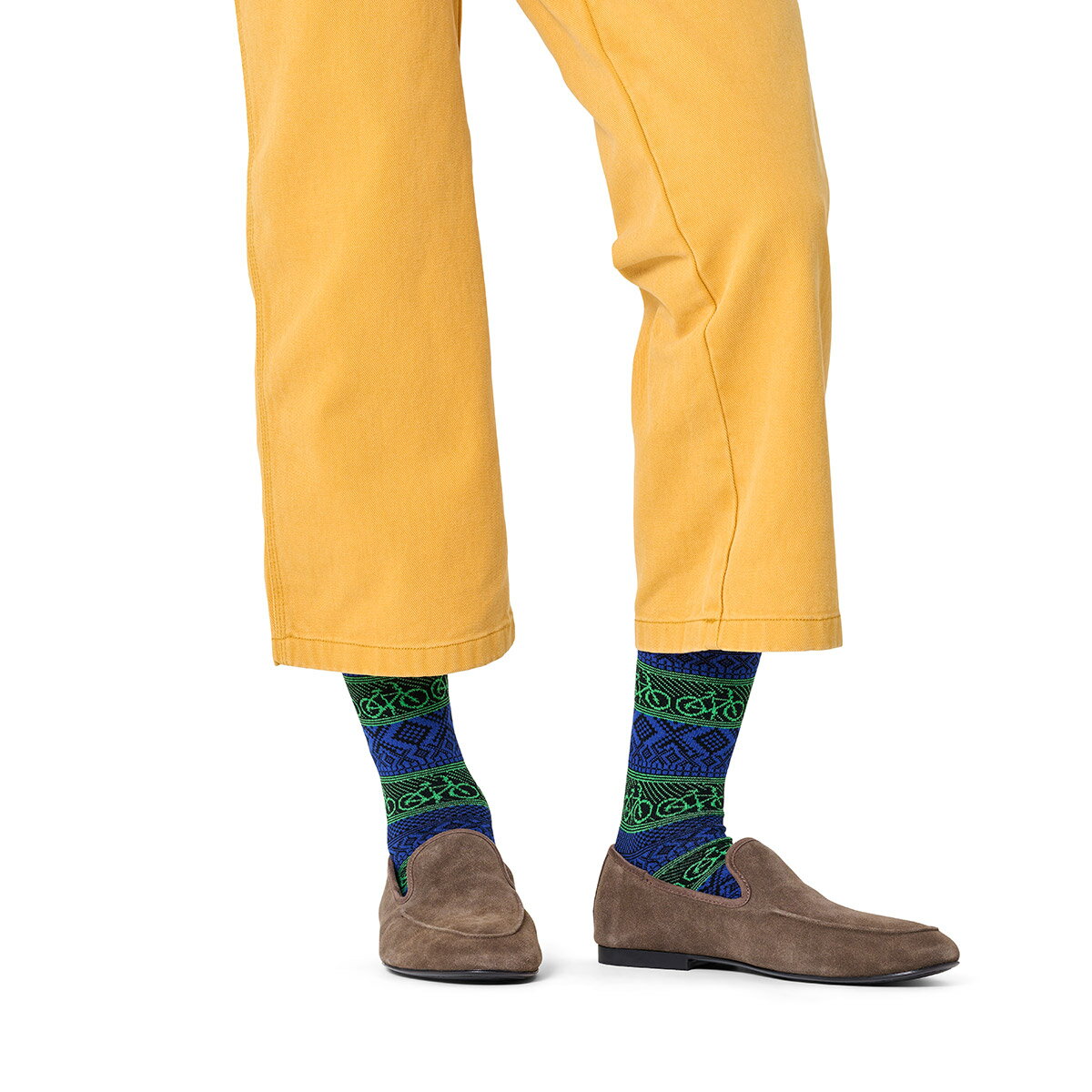 Happy Socks 公式 クルー丈 ソックス バイク ジャカード / ハッピーソックス ソックス 靴下 メンズ レディース ユニセックス ギフト プレゼント 柄 オシャレ