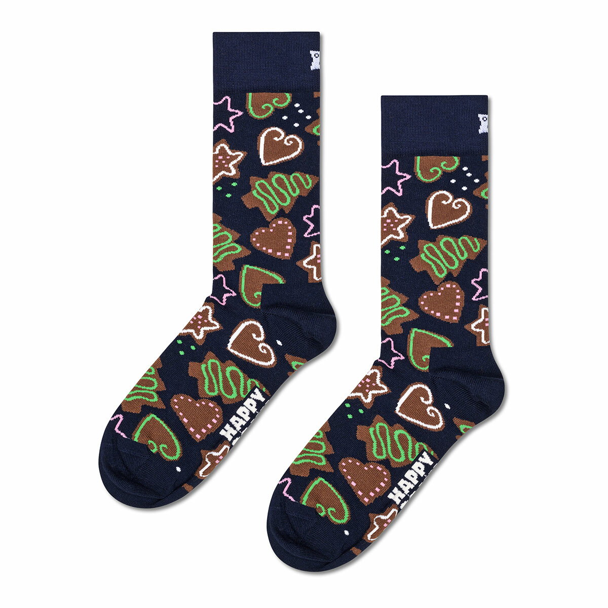 Happy Socks 公式 【GIFT BOX】【2足セット】クルー丈 ソックス ジンジャーブレッド ハート / ハッピーソックス ソックス 靴下 メンズ レディース ユニセックス ギフト ギフトボックス プレゼント 柄 オシャレ クリスマス