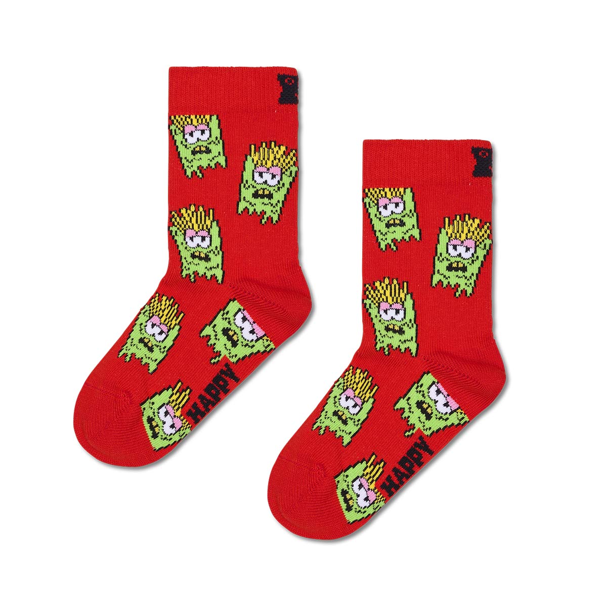 Happy Socks 公式 【キッズ】【2足セット】クルー丈 ソックス スメリーバーガー / ハッピーソックス ソックス 靴下 キッズ ユニセックス ギフト プレゼント 柄 オシャレ 2