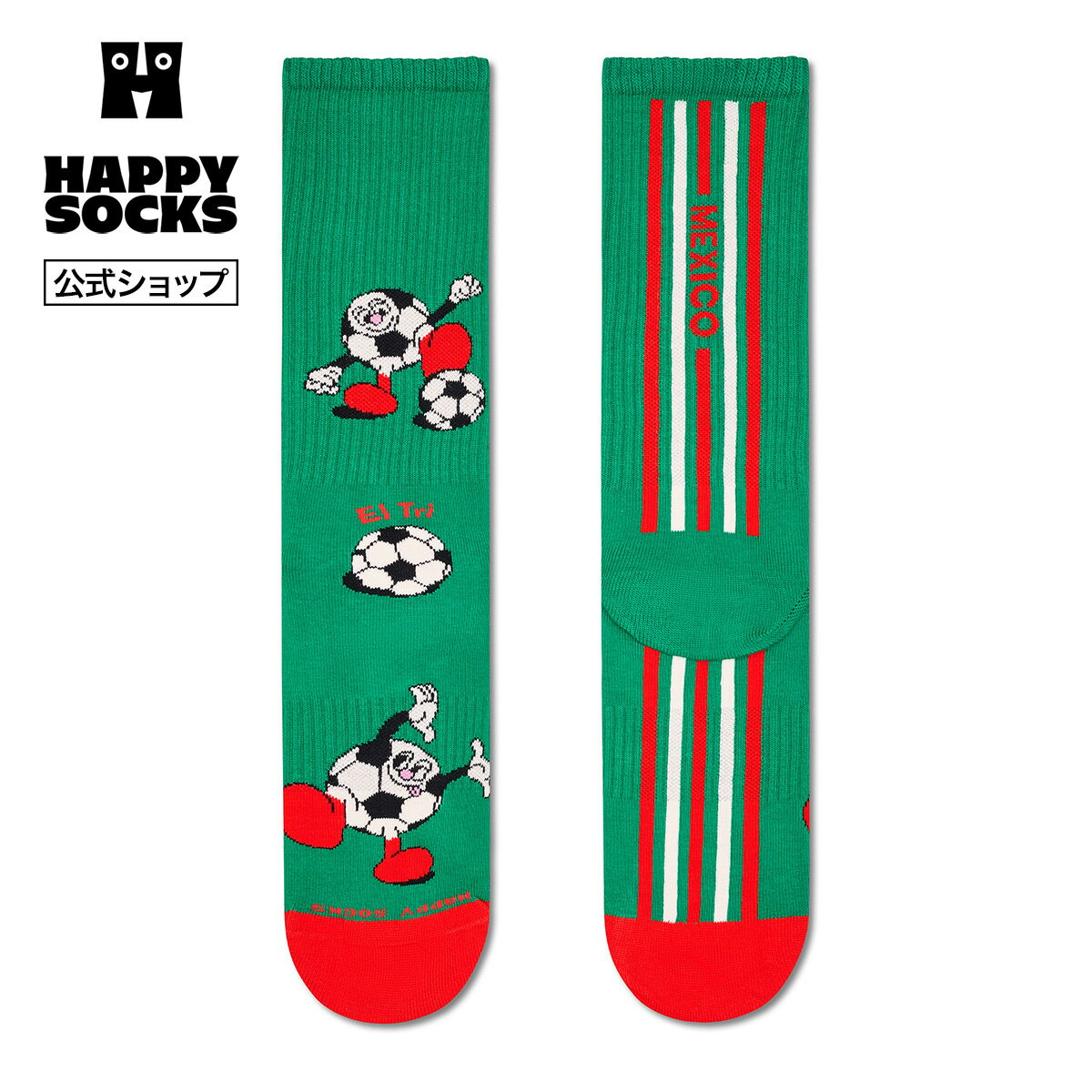 Happy Socks 公式 スポーツ ソックス ワールドカップ メキシコ / ハッピーソックス ソ ...