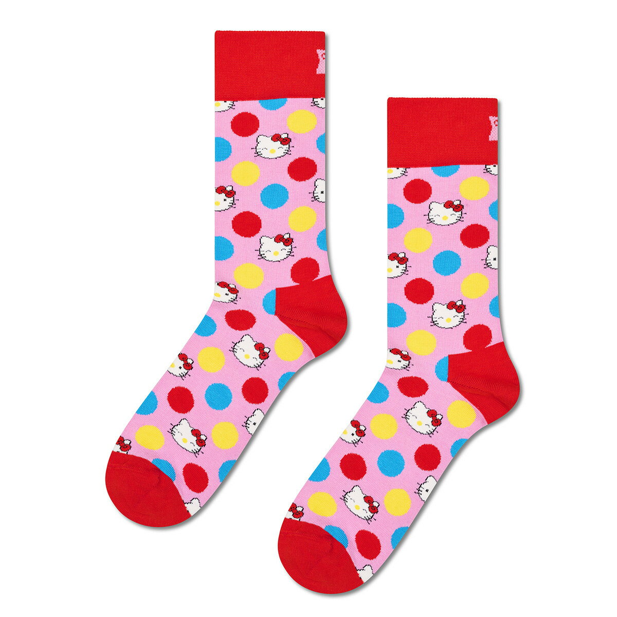 Rakuten - Happy Socks 公式 【Hello Kitty×Happy Socks】クルー丈 ソックス ハローキティ ビッグドット / ハッピーソックス ソックス 靴下 メンズ レディース ユニセックス ギフト プレゼント 柄 オシャレ コラボ キティちゃん
