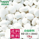 【値下げ断行!】砂利 白 白玉砂利 白仙 最高級 8分 23-30mm 10kg【送料無料】ガーデニング DIY 墓 防犯 防草 ジャリ ビオトープ アクアリウ...