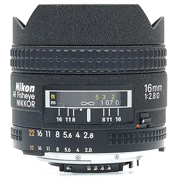 【中古】Nikon フィッシュアイレンズ Ai AF fisheye Nikkor 16mm f/2.8D フルサイズ対応