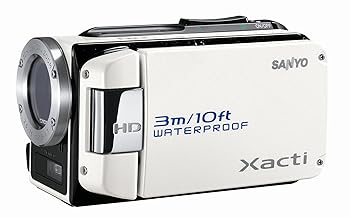 【中古】SANYO ハイビジョン 防水デジタルムービーカメラ Xacti (ザクティ) DMX-WH1 ホワイト DMX-WH1(W)