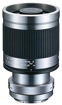 【中古】Kenko 望遠レンズ ミラーレンズ 400mm F8 マニュアルフォーカス フード付属 ソニーαE用 チタン