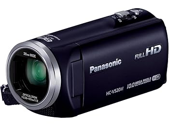 【中古】パナソニック デジタルハイビジョンビデオカメラ V520 内蔵メモリー32GB ダークネイビー HC-V520M-A