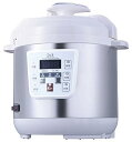 【中古】D&S ディーアンドエス 食材を入れてタイマーを押すだけ簡単調理電気圧力鍋 2.5L ホワイト ほったらかし電気圧力鍋 手軽に圧力調理 タイマー機能