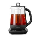 【中古】アイリスオーヤマ 電気ケトル ガラスタイプ 1.5L 9段階温度調節付 保温設定付 沸騰後自動OFF フィルター掃除可能 茶こし付 ブラック IKE-G...