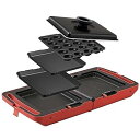【中古】アイリスオーヤマ ホットプレート 両面ホットプレート 平面プレート たこ焼きプレート 焼き肉プレート 3枚 蓋付き 折り畳み 同時調理 丸洗い可コ