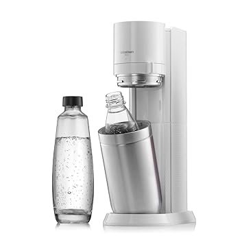 【中古】[公式] ソーダストリーム DUO(デュオ) スターターキット ホワイト マシン本体 60Lガス1本 ボト..