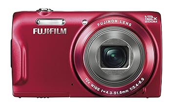 【中古】FUJIFILM デジタルカメラ FinePix T500R 光学12倍 レッド F FX-T500R