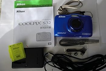 【中古】Nikon デジタルカメラ S32 防水 1300万画素 ブルー S32BL