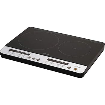【中古】アイリスオーヤマ IHクッキングヒーター 2口 IHコンロ 1400W 卓上 ブラック IHK-W12-B