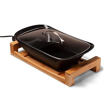 【中古】PRINCESS プリンセス セパレートポット ブラック Separate Pot Black 電気鍋 2色鍋 2食鍋 グリ..