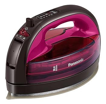 【中古】パナソニック コードレススチームWヘッドアイロン ブラウンピンク NI-WL507-P