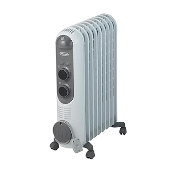 【中古】デロンギ(De'Longhi)オイルヒーター アミカルド RHJ45M0912-SG [ホワイト＋ストーングレイ] ゼ..