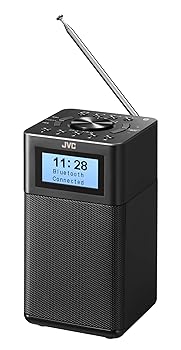 【中古】JVCケンウッド JVC RA-C80BT-B コンパクト卓上ラジオ ワイドFM対応 Bluetooth? AC/乾電池の2電..