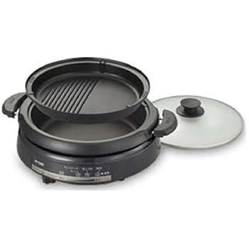 【中古】タイガー グリル鍋 3.5L プレート 2枚 タイプ 深鍋 焼肉 プレート 蓋 CQE-B200-TH