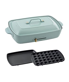 【中古】BRUNO ブルーノ ホットプレート グランデ サイズ 本体 プレート2種 (たこ焼き 平面) ブルーグレー Blue Gray おしゃれ かわいい こ...