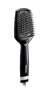 【中古】パナソニック ブラシアイロン ストレート イオニティ マイナスイオン 海外対応 黒 EH-HS31-K