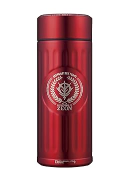 【中古】シービージャパン 水筒 ジオン レッド 420ml 直飲み 真空断熱 ステンレスボトル ガンダム コー..