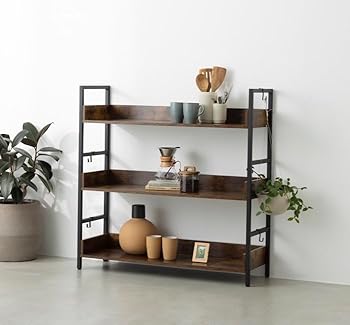 【中古】インテリア共和国 オープンシェルフ おしゃれ ラック 本棚 収納ラック (幅100x奥行41.5cm, 3段)