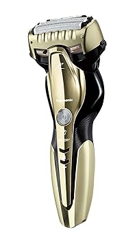 【中古】パナソニック ラムダッシュ メンズシェーバー 3枚刃 お風呂剃り可 ゴールド調 ES-ST8Q-N