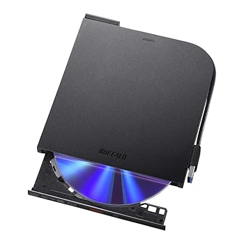 【中古】BUFFALO USB3.2(Gen1)/3.0 ブルーレイドライブ 書込み/再生/編集ソフト バスパワー(給電ケーブ..