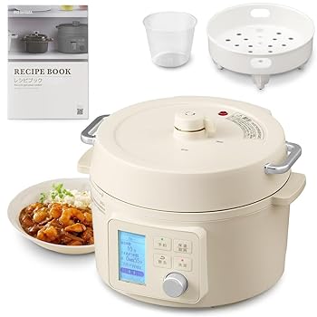 【中古】アイリスオーヤマ 電気圧力鍋 ヘルシープラス グリル鍋 圧力鍋 2in1 3L 2~3人用 52種類のヘル..