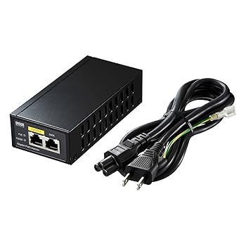 【中古】サンワサプライ PoEインジェクター IEEE802.3af/at ギガビット対応 AUTO-MDIX機能搭載 LAN-GIH..