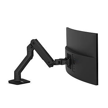 【中古】ERGOTRON エルゴトロン HX モニターアーム デスクマウント マットブラック 49インチ(9.1~19.1kg)まで VESA規格対応 45-475-224