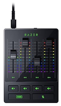 【中古】Razer Audio Mixer オーディオミキサー ミュートボタン ストリーミング配信 オーディオインターフェース 4チャンネル プリアンプ XLR入力 USB接