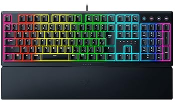 【中古】Razer レイザー Ornata V3 JP ゲーミングキーボード 有線 薄型 キーボード クリック感のあるメカ・メンブレンスイッチ搭載 UV コート...