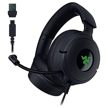 【中古】Razer レイザー Kraken V4 X ゲーミングヘッドセット 有線 USB-A/USB-C 対応 パワフルでリアル..