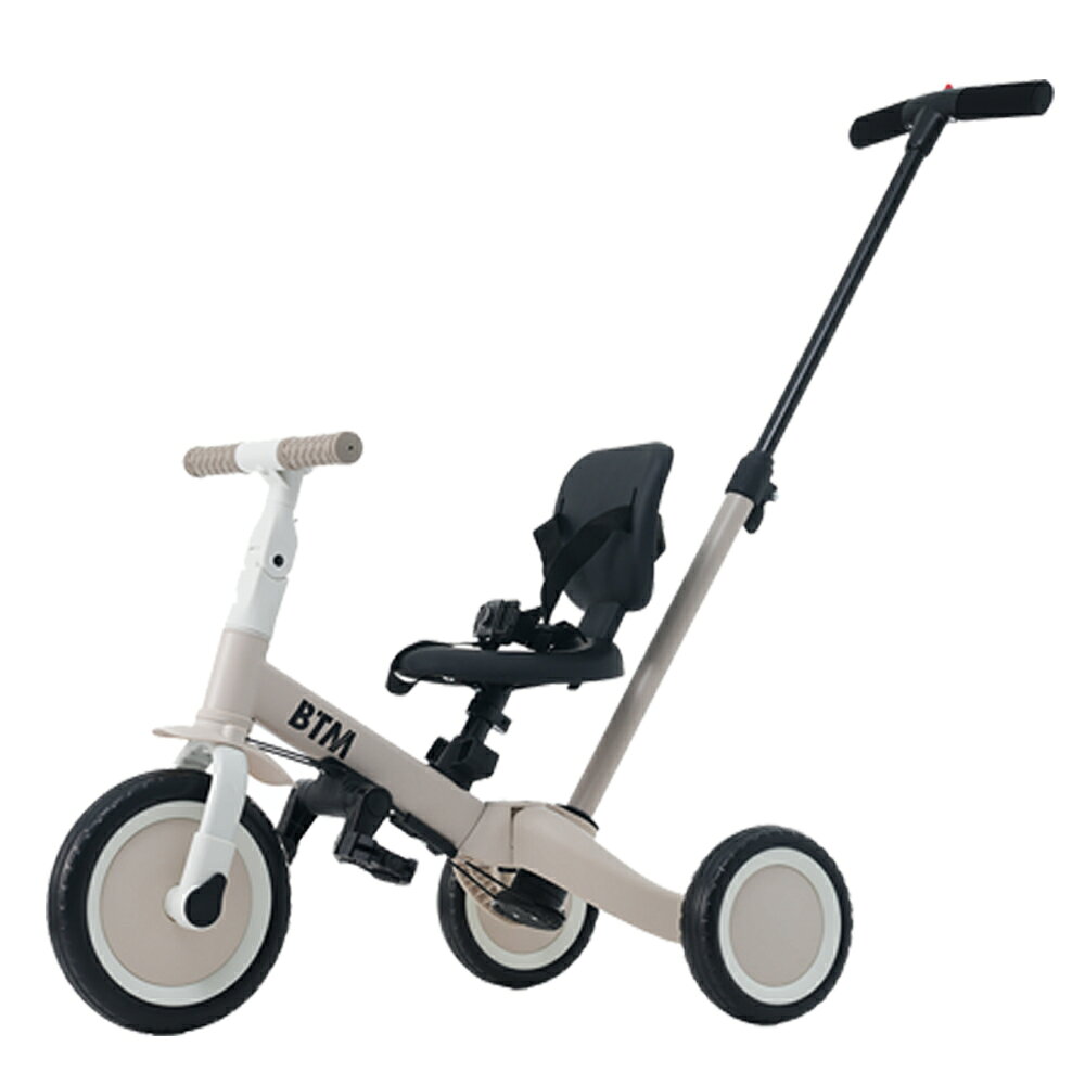 Product Type: Single Box Product颜色: Greige材质: SteelPlace of Origin: ChinaPackage Size (厘米): 69 * 39 * 17Package Weight (千克): 5.5Product Features【BIG車輪で何の道路にも大丈夫】柔らかくて空気入れ必要なし、使用寿命も長いです。【便利な押し棒】まだひとりで上手に漕げないお子様でも大丈夫。 脱着可能な押し棒は高さ調節可能で速度制御に役立ちます。【ハンドル＆サドル調整可能 】ハンドルの角度調節ができ、子供の成長に合わせて使用できます。 お子様の成長に応じて、ハンドルは上下階調節ができます。【ペダルの脱着可能】ペダルの使用しない場合はサドルの下に保管できます。【3点式安全ベルト】走行時の揺れによりずり落ちるなどの事故からお子様を守ります。【背もたれ脱着可能】必要のない時簡単に脱着することができます。【優しい座席シート】お子様を安心してお使いいただけます。Description便利な押し棒まだひとりで上手に漕げないお子様でも大丈夫。 脱着可能な押し棒は高さ調節可能で速度制御に役立ちます。ハンドル＆サドル調整可能ハンドルの角度調節ができ、子供の成長に合わせて使用できます。 お子様の成長に応じて、ハンドルは上下階調節ができます。ペダルの脱着可能ペダルの使用しない場合はサドルの下に保管できます。3点式安全ベルト&amp;脱着可能背もたれ&amp;優しい座席シート走行時の揺れによりずり落ちるなどの事故からお子様を守ります。 必要のない時簡単に脱着することができます。 お子様を安心してお使いいただけます。選べる9カラーブルー グレー ベージュ ミルクティー パープル ミント×ブラウン チョコ×ベージュ グレージュ ミント×ブルー製品情報商品名 4way子供三輪車三輪車サイズ 71*51*52CMハンドルの高さ 47.2-50.2CMサドルの高さ 32-35CMサドルのサイズ 22*13.5CM重量 約4.3KG材質 車体：スチール 車輪：EVAご注意 商品の色は、ご使用のモニターによっては実際の色と異なる場合がございますので、予め御了承く ださい。