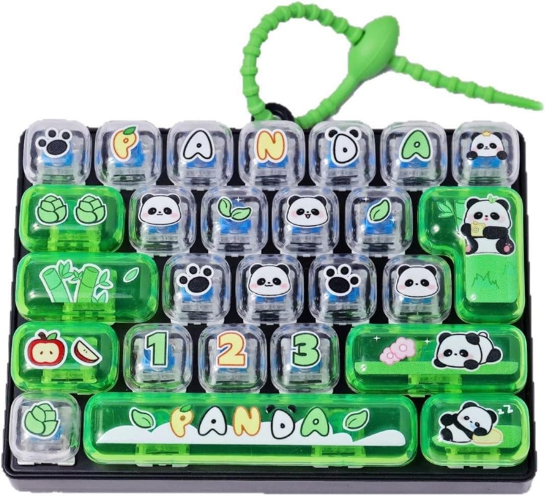 キーボード キーホルダー フィジェットパソコン おもちゃ カチカチ ストレス解消 本格的な打鍵音 ミニキーボード 透明感 ガジェット ストレ 子供から大人まで バッグチャーム happystream-10126458 ハッピーストリーム サンプル画像2