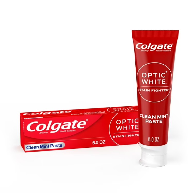 コルゲート オプティックホワイト ステインファイター 歯みがき粉 クリーンミント 170g Colgate Optic White Stain Fighter Toot Whitening Teeth