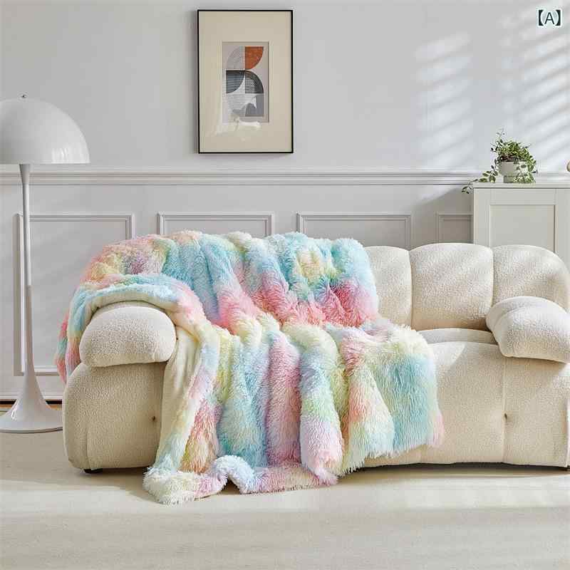 ブランケット 毛布 夏用 シングル 二 犬用品 ベッド マット 寝具 毛布 ブランケット 豊富 A:レインボー ピンク B:レインボー グレー C:レインボー ネイビー D:グレー E:ホワイト 100 150 150 200 200 230