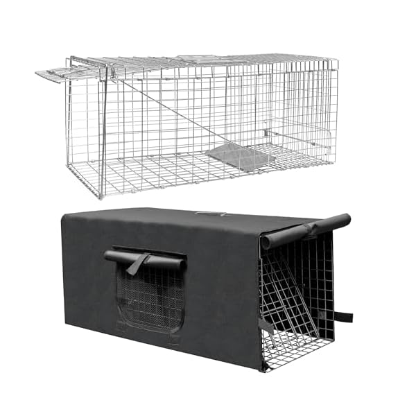 捕獲器 猫 81.3×25.4×30.5 cm 踏み板式 保獲器 野良猫 猫の保護器 動物用