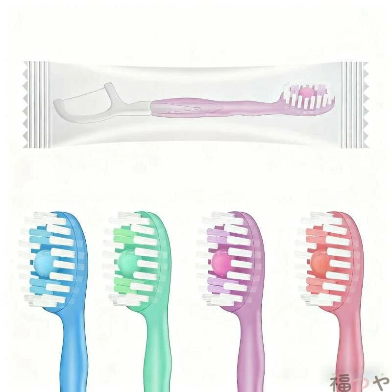 使い捨てミニ歯ブラシ(歯磨き粉付き)、 5 In 1 機能、 個包装で職場や旅行に便利 10本入り5-IN-1多機能歯ブラシ:この携帯用歯ブラシ、歯磨き粉、つまようじ、舌クリーナー、合計1本は旅行に最適です。それぞれの歯ブラシは、より衛生的なお口のために、徹底的にクリーンでフレッシュな息を提供します。個別包装:最適な衛生状態を保つため、各歯ブラシはバッグやポーチにすっきり収まるように個別包装されています。 また、軽量設計なので、荷物の中でかさばらず、急に一晩過ごすことになっても扱いやすい。選べる多彩なフレーバー:歯磨き粉にはミント、グリーンティー、ピーチ、ミックスの4つのフレーバーがあり、お好みのものを自由にお選びいただけます。旅行の必需品: 旅行や出張に便利なミニ使い捨て歯ブラシです。 歯磨き粉と一緒に包装されているので、余分な歯磨き粉を持ち運ぶ必要がなく、あなたの負担を軽減します。 1箱10本入りなので、短期出張にも長期出張にも適しています。多用途に使用可能:旅行だけでなく、ビジネスホテルでの宿泊用やオフィスでの一時的な使用など、様々なシーンでの口腔清掃ニーズにお応えします。使い捨てミニ歯ブラシ、 5 In 1 ピーチフレーバー ミックスフレーバー ミント風味 緑茶フレーバー使い捨てミニ歯ブラシ、 5 In 機能 ピーチフレーバー ミント風味 緑茶フレーバー さくらフレーバー ミックスフレーバー使い捨てミニ歯ブラシ、 5 In 機能 ピーチフレーバー ミント風味 緑茶フレーバー さくらフレーバー ミックスフレーバー