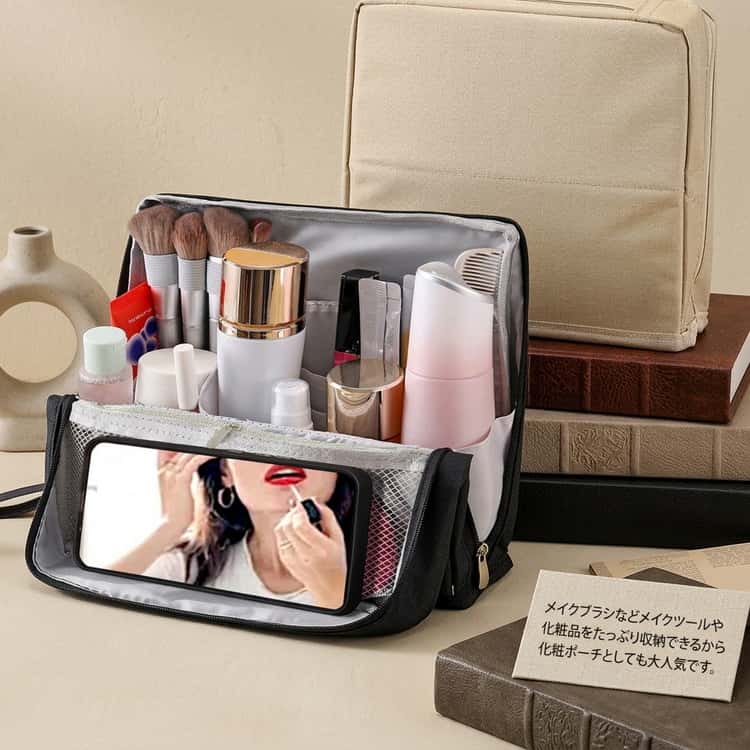 文具収納 リモートワーク 収納 筆入れ 立つ ツール 仕切り ペンケース ペンスタンド 学生 ガジェットポーチ 大容量 ツールペンスタンド ふでばこ 自立 社会人 文房具ポーチ 小物入れ happystream-10070692 ハッピーストリーム サンプル画像3
