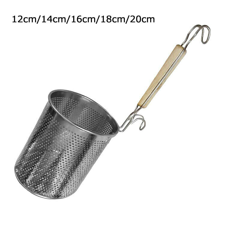 湯切りざる 湯切り 道具 ステンレス 木柄 湯切りザル うどんてぼ 12cm 14cm 16cm 18cm 麺茹で 業務用 振りザル 麺揚げ てぼざる 湯切り網 ラーメンてぼ ザル 調理器具 テボ