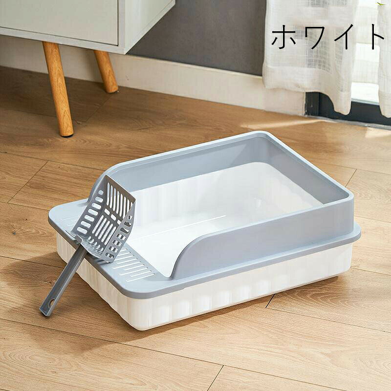 猫トイレ 大きめ 深め 大容量 小型 大型 猫 シンプル 広々サイズ 四角 におい対策 ...